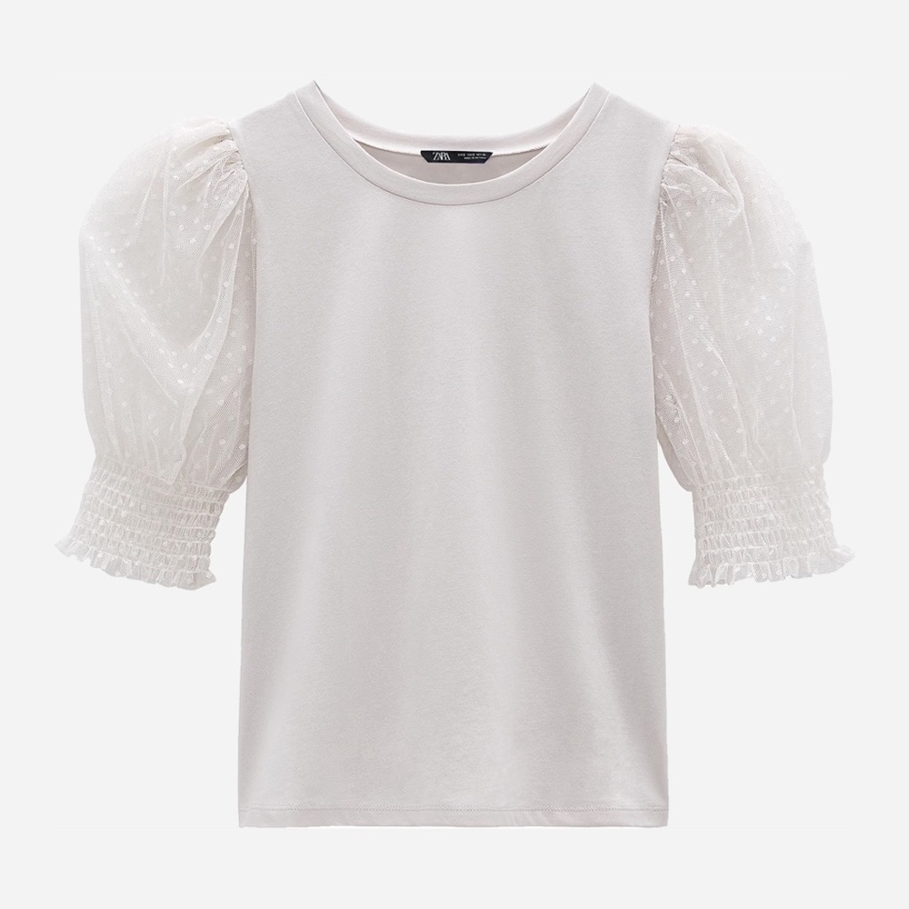 NWT Zara puff sleeve shirt